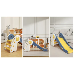 Resbalín Infantil Plegable con Aro de Básquetbol Kidscool Multicolor