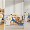 Resbalín Infantil Plegable con Aro de Básquetbol Kidscool Multicolor