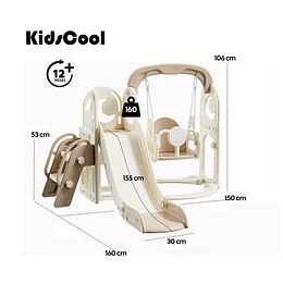 Resbalín Columpio 3 Juegos en 1 Kidscool Estilo Off White