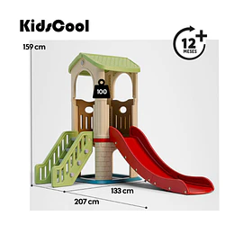 Resbalín Torre Infantil Centro de Juegos Kidscool Off White Colores
