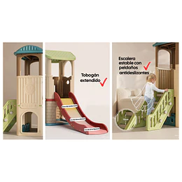 Resbalín Torre Infantil Centro de Juegos Kidscool Off White Colores