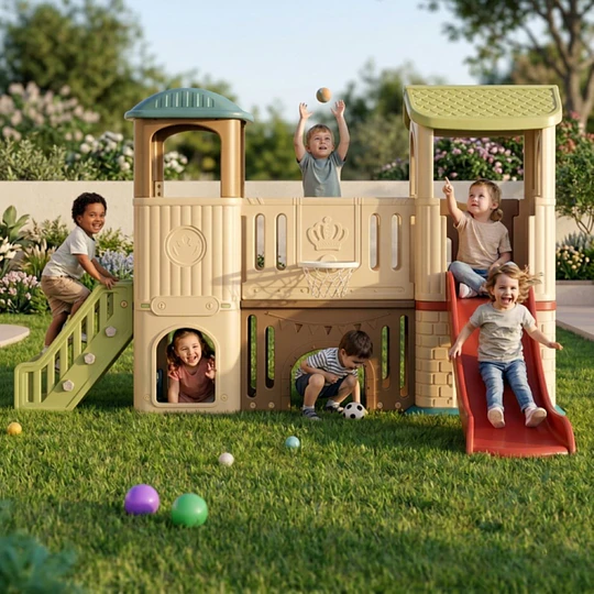 Centro de Juegos Infantil Dos Torres Kidscool Off White Colores