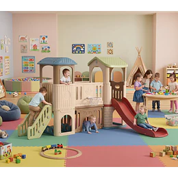 Centro de Juegos Infantil Dos Torres Kidscool Off White Colores