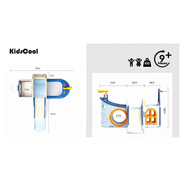 Resbalín Infantil Centro de juegos Navy 7 en 1 Kidscool Blanco Azul