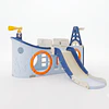 Resbalín Infantil Centro de juegos Navy 7 en 1 Kidscool Blanco Azul
