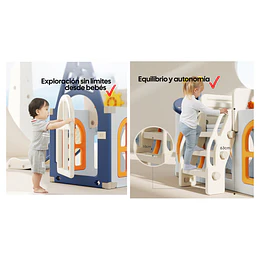 Resbalín Infantil Centro de juegos Navy 7 en 1 Kidscool Blanco Azul