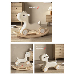 Retiro Express - Caminador Mecedor Caballito 3 en 1 Kidscool Crudo Neutro Estilo Off White