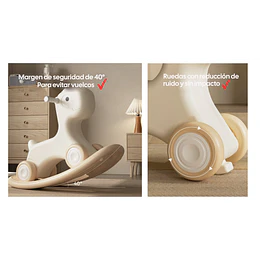 Retiro Express - Caminador Mecedor Caballito 3 en 1 Kidscool Crudo Neutro Estilo Off White