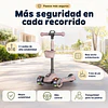 Scooter Plegable 3 Ruedas Kidscool Rosada Luces y Música-Preventa 3 Agosto