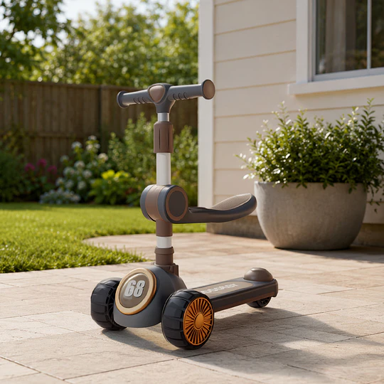 Scooter Infantil 3 en 1 Kidscool Gris Plegable con Asiento-Preventa 3 Agosto