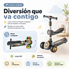 Scooter Infantil 3 en 1 Kidscool Gris Plegable con Asiento-Preventa 3 Agosto