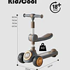 Scooter Infantil 3 en 1 Kidscool Gris Plegable con Asiento-Preventa 3 Agosto