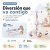 Scooter Infantil 3 en 1 Kidscool Rosado Plegable con Asiento-Preventa 3 Agosto