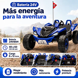 Retiro Express-Auto a Batería Monster Azul 4x4 Kidscool 24V APP Control Remoto