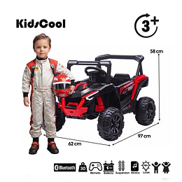 Auto a Batería Buggy Negro 4x2 Kidscool 12V Control Remoto y Balanceo