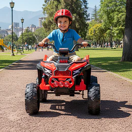 Retiro Express-Cuatrimoto Eléctrica Infantil Monster ATV Kidscool Roja 12V 4x2