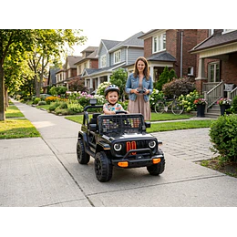 Retiro Express-Auto a Batería Todoterreno Negro Kidscool 4x4 APP Control Remoto