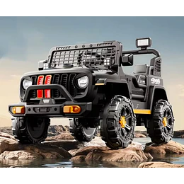 Retiro Express-Auto a Batería Todoterreno Negro Kidscool 4x4 APP Control Remoto