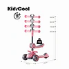 Retiro Express - Scooter con Asiento Luces y Música Kidscool Rosado Plegable
