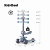 Retiro Express - Scooter con Asiento Luces y Música Kidscool Gris Plegable