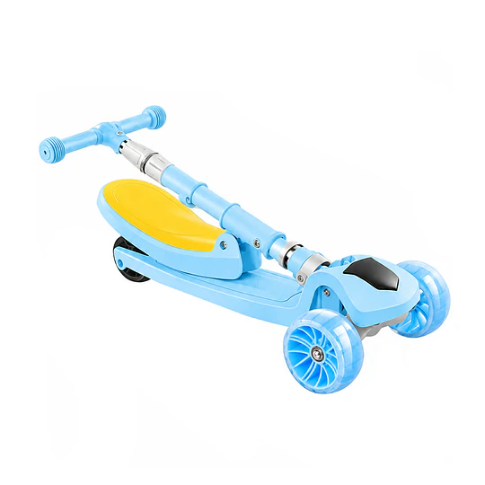 Retiro Express - Scooter Plegable con Asiento Kidscool Azul Música y Luces