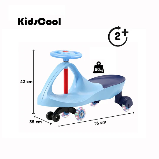 Retiro Express - Swing Car Auto Giratorio Kidscool Azul con Luces