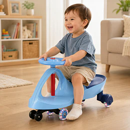 Retiro Express - Swing Car Auto Giratorio Kidscool Azul con Luces