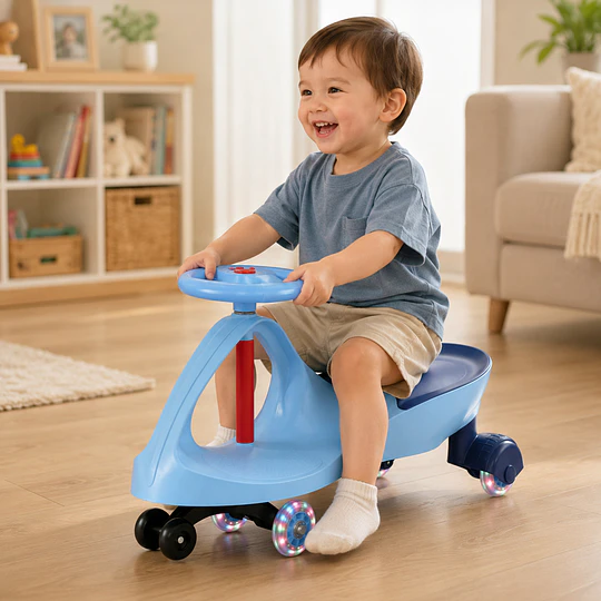 Retiro Express - Swing Car Auto Giratorio Kidscool Azul con Luces
