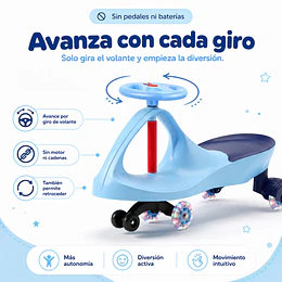 Retiro Express - Swing Car Auto Giratorio Kidscool Azul con Luces