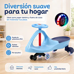 Retiro Express - Swing Car Auto Giratorio Kidscool Azul con Luces