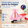 Retiro Express - Swing Car Auto Giratorio Kidscool Rosado con Luces