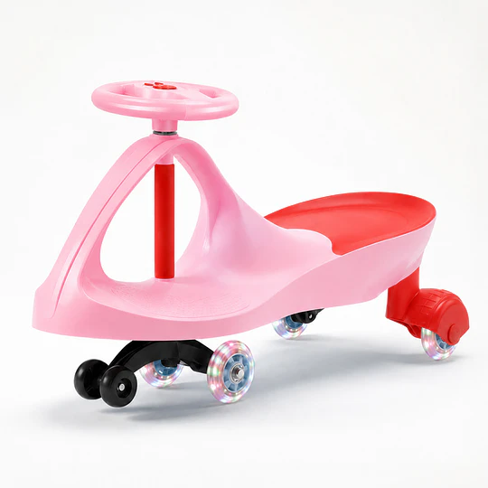 Retiro Express - Swing Car Auto Giratorio Kidscool Rosado con Luces