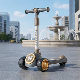 Retiro Express - Scooter 3 Ruedas Plegable Kidscool Gris Música y Luces