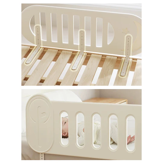 Baranda de Cama Infantil Fija Protectora Anticaídas Plástico 43.7x117x35 cm