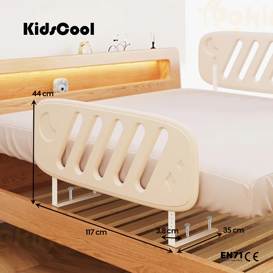 Kidscool Baranda de Cama Infantil Fija Protectora Anticaídas Plástico 