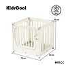 Corral de Juegos Móvil Kidscool con Ruedas y Puerta Crudo Neutro 77x78x73 cm