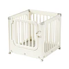 Corral de Juegos Móvil Kidscool con Ruedas y Puerta Crudo Neutro 77x78x73 cm