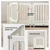 Corral de Juegos Móvil Kidscool con Ruedas y Puerta Crudo Neutro 77x78x73 cm