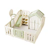 Corral de 7 Juegos Infantil con Casita y Centro de Actividades Plástico Beige | 133x180x200 cm