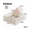 Corral de Juegos Infantil con Casita Refugio y Puerta de Seguridad Plástico Beige Cálido | 114x180x200 cm