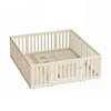 Corral de Juegos Infantil Modular con Puerta de Seguridad, Plástico Off White (65x180x200 cm)