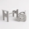 Set de Mesa Plegable con Silla Bus Infantil Plástico Blanco Gris | 45x70x45 cm