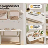 Set de Mesa Plegable con Silla Bus Infantil Plástico Blanco Gris | 45x70x45 cm