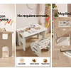 Set de Mesa Plegable con Silla Bus Infantil Plástico Blanco Gris | 45x70x45 cm