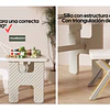 Mesa y Silla Infantil Plegables Plástico Blanco Gris 45x70x45 cm
