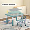 Mesa Infantil Ajustable en Altura Evolutiva Verde Menta | 60x80x60 cm