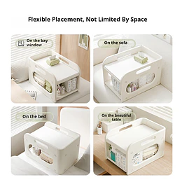 Kidscool Mudador de Sobremesa Compacto con Estante Organizador Plástico Blanco Marfil 75x51x46 cm 