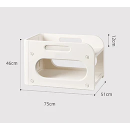 Kidscool Mudador de Sobremesa Compacto con Estante Organizador Plástico Blanco Marfil 75x51x46 cm 