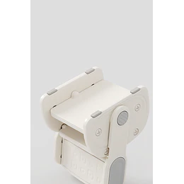 Kidscool Banquito Escalón Convertible en Silla Infantil Plástico Crema Gris 27x41x63 cm 