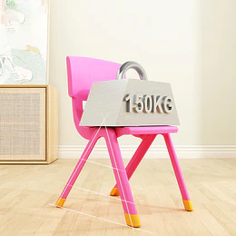 Kidscool Silla Infantil Apilable Ergonómica de Plástico Reforzado Rojo/Azul/Verde/Amarillo 34x38x52 cm
